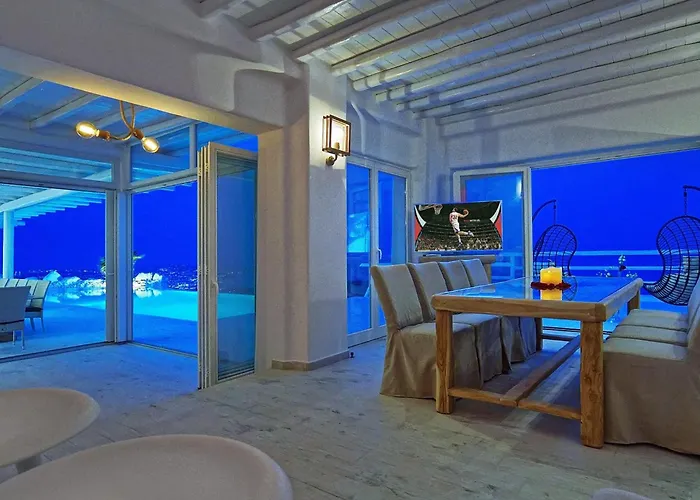 Villa Villa Aetherion Mykonos 9 Bedrooms Infinity Pool Sea Views Fanari (Mykonos)